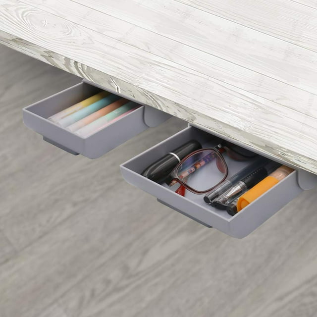 Organizador de cajones de escritorio YOOUSOO, paquete de 2, adhesivo, 22 x 11 x 3,5 cm