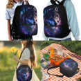 thumbnail image 2 of Jeiento Wolf Backpack and Lunch Bag Set for Boys Personalized Kids Bookbag Ages 6-8 8-12 Elementary Middle School Backpack Galaxy Sky Kids Schoolbag Pencil Case Lunchbag Set 3 In 1, 2 of 7