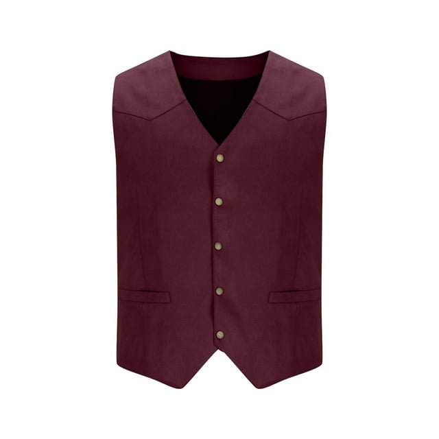 Birdeem Mens Suit Waistcoat Metal Button Suede Nap Business Mountaineering Outdoors Waistcoat