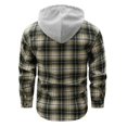 thumbnail image 6 of YODETEY Men’s Hooded Plaid Flannel Shirt Jacket, Midweight Casual Long Sleeve Plaid Shacket, Big and Tall ,Size M-4XL, 6 of 10