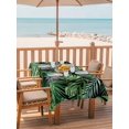 thumbnail image 2 of Outdoor Tablecloth with Umbrella Hole for Patio/Picnic/Party/Camping, Green Tropical Botanical Waterproof Table Cloth Rectangle Table Cover Washable, Summer Monstera Palm Leaves Black (60"x 102"), 2 of 8