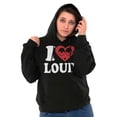 thumbnail image 3 of I Love Loud Heart Eyes Funny EDM Pot Hoodie Sweatshirt Women Men Brisco Brands S, 3 of 6