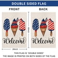 thumbnail image 2 of Hello Summer Ice Cream House Flag Vertical Double Sided Star Blue Red Popsicles, Seasonal Rustic Yard Outdoor Decoration 28x40 Inch, 2 of 5
