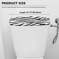 thumbnail image 5 of Renewold Zebra Stripes Printed Toilet Tank Lid Cover with Elastic Edge, Dust-proof Easy Cleaning Toilet Tank Cover Replacement for Bathroom, Black and White, 5 of 6