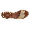 thumbnail image 4 of Franco Sarto Women's Pamala Espadrille Wedge Sandal Gold Raffia 7M, 4 of 5