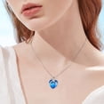 thumbnail image 4 of WINNICACA S925 Sterling Silver Dragonfly Pendant Necklace with Blue Heart Crystal, Fashion Jewelry, Birthday Anniversary Mothers Day Valentines Day Gifts for Women, 4 of 7