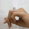 thumbnail image 4 of JEWELEGANT 2 Carat Oval Cut Moissanite Engagement Ring, Hidden Halo Diamond Wedding Ring for Women, 4 of 8