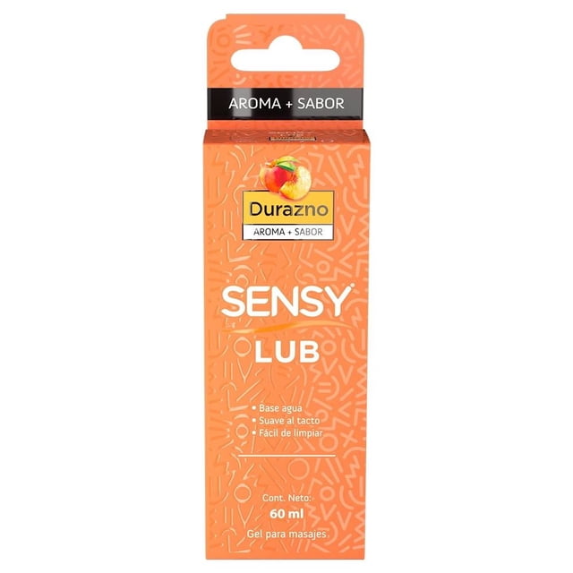 Gel para mansaje íntimo Sensy Lub Aroma y Sabor Durazno 60ml