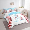 thumbnail image 2 of Manfei Personalized Initial A Twin Bedding Sets 7-Piece,Baseball Bedding Comforter Set, 2 of 7