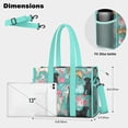 thumbnail image 5 of Teacher Tote Bag,Labrador Dogs with Pioneer Flower Teacher Utility Tote Bag,Large Work Tote Bags for Women with Multiple Pockets,Top Zipper Closure,13.8x10.6x6.7 Inch, 5 of 5