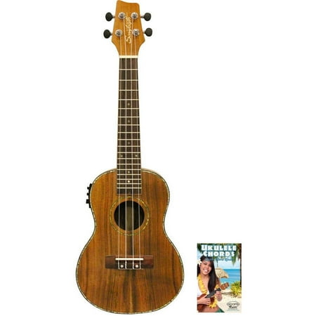 Sawtooth Acacia Soprano Ukulele with Quick Start Guide, Natural Satin