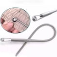 thumbnail image 5 of Spring Drawstring Needle Threader, DIY Rope Threader Clip, Drawstrings Replacement with Easy Threaders, Drawstring Threader Tool Set, for Drawstring Replacement for Hoodies, Pants(Silver,9.2x0.2"), 5 of 9