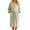 Green, variant on Womens Bathrobe Fall Winter Thick Velvet Solid Color Soft Trimmed Collar Mid Length Cozy Wrap Robe with Pockets & Belt