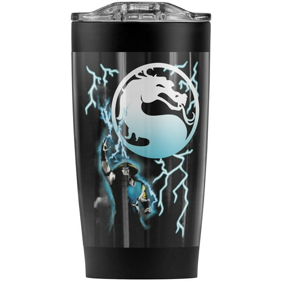 Mortal Kombat Klassic Raiden Stainless Steel Tumbler 20 oz Coffee Travel Mug/Cup, Vacuum Insulated & Double Wall with Leakproof Sliding Lid | Great for Hot Drinks and Cold Beverages