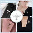 thumbnail image 5 of 12pcs Airplane Brooch Pins Small Aircraft Brooches Plane Brooch Pin Flight Lapel Pin Collar Badge for Women Men Backpack Shirt Hat Bag Tie Suit Coat Accessories 1.1×1 inch, 5 of 5
