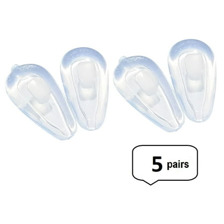Eyeglass Frame Material - AM Landen 5 pairs 15mm Push-in Soft Air Chamber Silicone Nose Pads Nose Pads for Eyeglasses