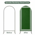thumbnail image 4 of Green Greek Key Arch Backdrop Cover, Spandex Fitted Wedding Arch Cover, Geometric Greece Ancient Farmhouse Geo Round Top Stand Covers for Birthday Ceremony Bridal Shower Party Decor 7.2x4 Ft, 4 of 9