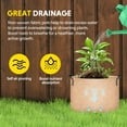 thumbnail image 5 of iPower 12-Pack 7 Gallon Plant Grow Bags Thickened Nonwoven Aeration Fabric Container Durable Pots, Strap Handles for Garden, Tan, Round, 5 of 7