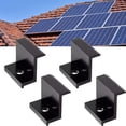 thumbnail image 4 of 4Pcs PV Solar Panel Mount Accessories PV End Clamp Aluminum Alloy Black, 4 of 5