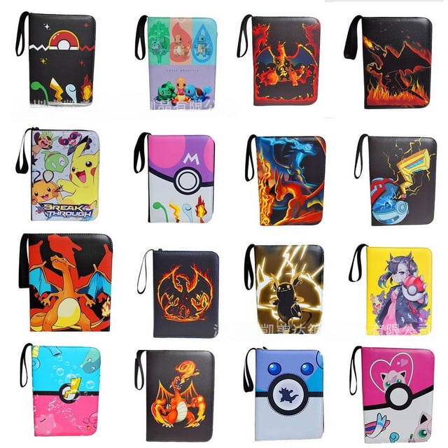 Libro de colección de tarjetas de juego de dibujos animados de gran capacidad de 4 cuadrículas, libro de tarjetas Baokemeng