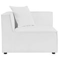thumbnail image 5 of Sofa Corner Chair, Fabric, White, Modern Contemporary Urban Design, Outdoor Patio Balcony Cafe Bistro Garden Furniture Hotel Hospitality, 5 of 7