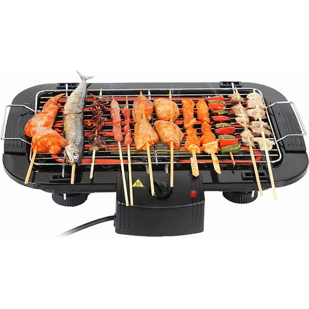 Parrilla eléctrica de 1300 W sin humo, horno eléctrico doméstico, parrilla eléctrica sin humo.