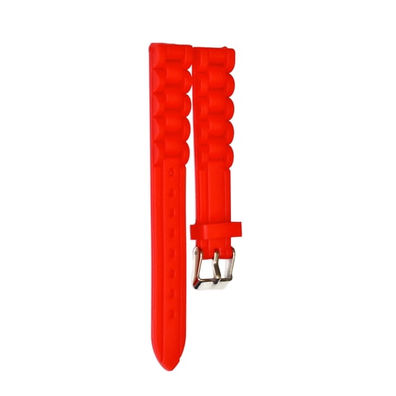 14MM RED RUBBER LINK WATERPROOF SPORT DIVER WATCH BAND STRAP