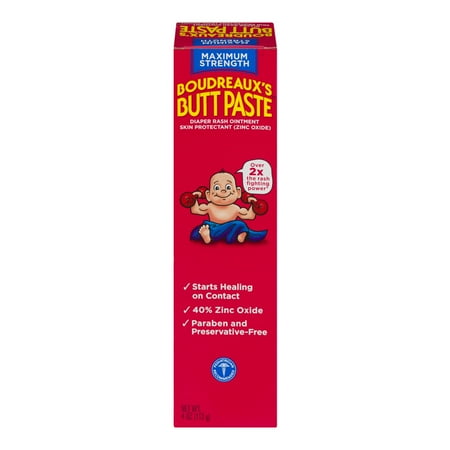 Boudreaux's Butt Paste Maximum Strength Diaper Rash Ointment, 4.0 OZ