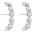 thumbnail image 3 of SWAROVSKI Women's Tennis Deluxe Mixed Pierced Earrings, White Crystal, Rhodium Plated, One Size 5563322, 3 of 5