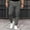 Grey, variant on Dpytoraw Men's Solid Color Skinny Casual Pants Seasonal Belted Drawstring Pants Black
