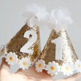 thumbnail image 4 of Sombrero de fiesta para el primer cumpleaños, suministros brillantes para baby shower, banquete, sombreros de fiesta de margaritas para niño y niña, decoración para niños, diadema navideña, 4 of 5