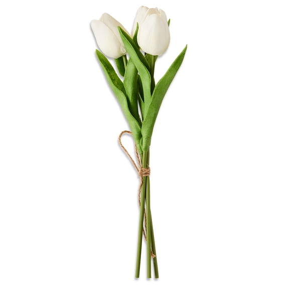 Artificial Tulip Bundle, Cream, 11", Easter by Way To Celebrate