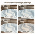 thumbnail image 7 of ODIKA 4'x6' Washable Area Rug Stain Resistant, Low Pile, Easy Care Large Dusty Grey Slate Ivory Sweeping Motif Balanced Abstract for Dorm Room, Small Living, 7 of 7