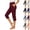 42# Wine, variant on Women's Stretchy Capri Pants High Waisted Button Straight Leg Cropped Pants Workout Athletic Casual Pants Dark Gray S