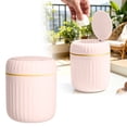 thumbnail image 2 of Mini Trash Can with Lid, Desktop Small Recycling Cute Trash Can, 2.2L/0.58 Gallon Suitable for Office Bathroom, Kitchen, Living Room, Bedroom, Pink Mohdy, 2 of 5