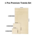thumbnail image 3 of Casa Lino Cotton Bath Towel Set 4 Piece for Dorm, 1 Bath, 2 Washcloths, 1 Hand - Linen, 3 of 6