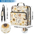 thumbnail image 2 of FORMRS Zipper Binder with Shoulder Strap 2-inch Ring 500 Sheet Capacity File Bag, Beige Birds Floral, 2 of 5
