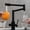 Black, variant on Pot Filler Deck Mount Kitchen Faucet with Drinking Water Dual Handle Cold and Hot Water Kitchen Mixer Tap, Double Joint Swing Arm Kitchen Sink Faucet,Black,Short