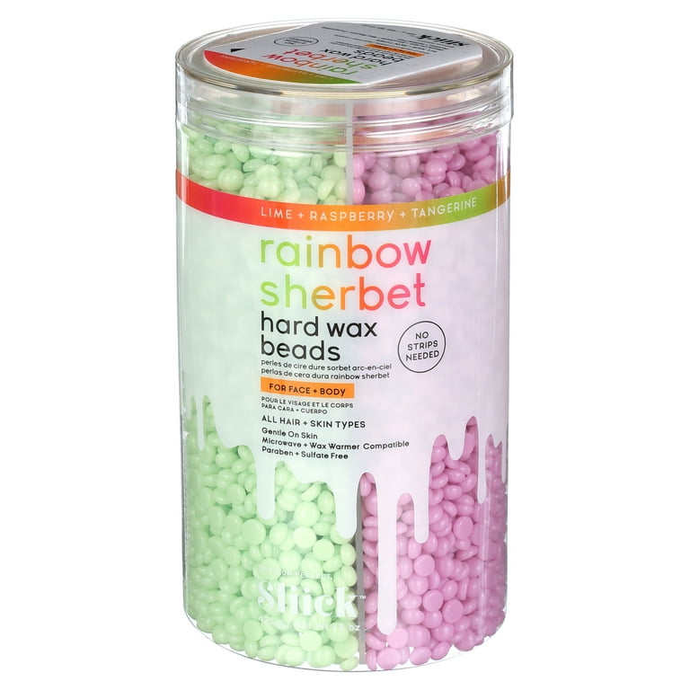 Sliick by Salon Perfect Rainbow Sherbert Hard Wax Beads, at Home Waxing, for Face & Body, 15oz, Size: 15 oz