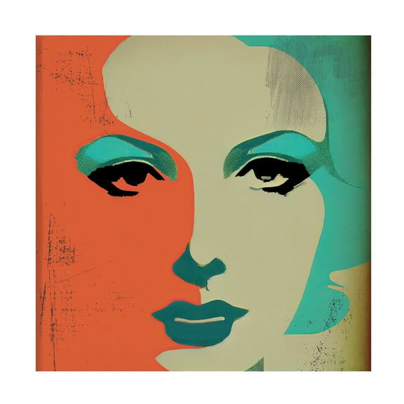 Canvas Wall Art - Sasha 'Pop Tech Glam VII' Wall Art for Living Room, Bedroom, or Office Décor by Trademark Fine Art - 14 x 14 Inches