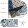 thumbnail image 6 of Bohemia Floral Round Area Rug 3Ft Washable Small Circle Rugs for Kitchen Entryway, Retro Mediterranean Texture Patchwork Blue Non-Slip Carpet Floor Mats Indoor Outdoor Carpet Runner Home Decor, 6 of 8