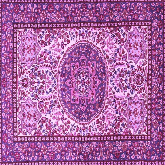 Ahgly Company Indoor Square Persian Purple Traditional Area Rugs, 3' Square