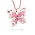 thumbnail image 3 of Birthday Gift Fashion Women Rose Gold Opal Butterfly Charm Pendant Long Chain Necklace Jewelry Mom Gifts Mother's Day Gifts Necklace Birthstone Necklace for Mom Birthday Gifts for Mom Gifts from Daug, 3 of 3