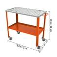 thumbnail image 4 of KFFKFF Welding Table 36" x 18", Steel Fabrication Desk with Mobility, 1200lbs Bearing Weight with Braking and Lockable Rollers, 4 Instrument Spaces, 5/8-inch Accessory Openings, and a Tool Holder, 4 of 10