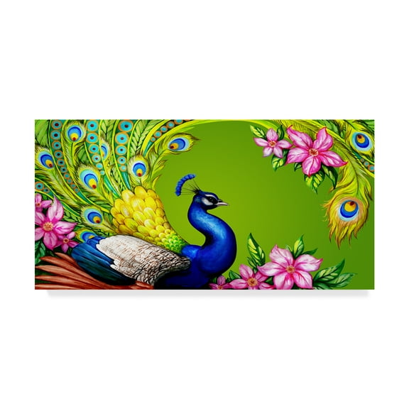 Trademark Fine Art 'Gorgeous Peacock' Canvas Art by Maria Rytova