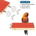 thumbnail image 3 of Unique Bargains Wood Bird Perch Stand Parrot Stand Platform Cage Accessory Paw Grinding Clean, Red 2 Pack, 3 of 5
