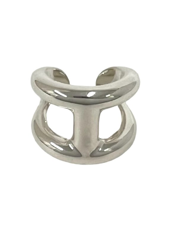 Pre-Owned HERMES Osmos GM Sterling Silver 925 Ring, Accessory, Jewelry, Women's, Men's, Silver,...