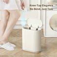 thumbnail image 3 of Mrbin 2 Gallon/7L Automatic Touchless Trash Can, Motion Sensor Garbage Bin with Lid Touchless Wastebasket Cream White (for Bathroom, Bedroom, Office), 3 of 9