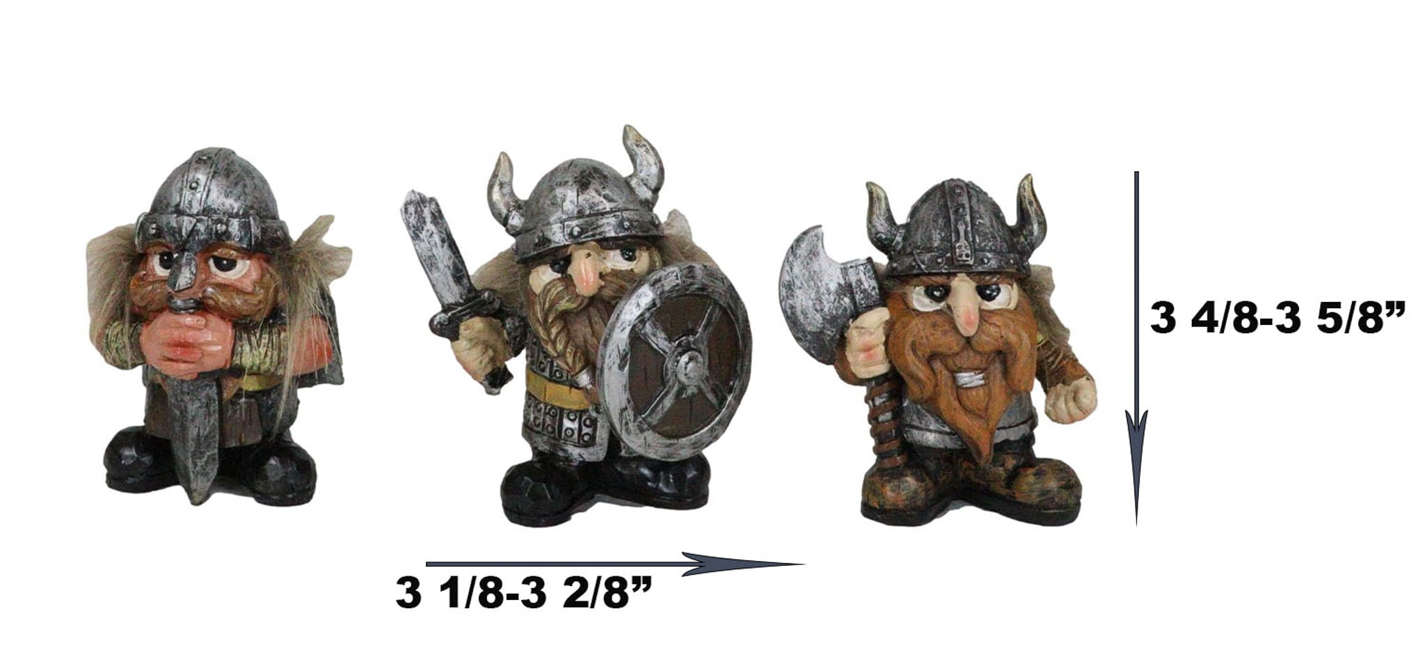 Small Chibi Norse Viking Berserk Warriors with Axe Sword Shield
