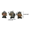thumbnail image 2 of Small Chibi Norse Viking Berserk Warriors with Axe Sword Shield Statue Set of 3, 2 of 9